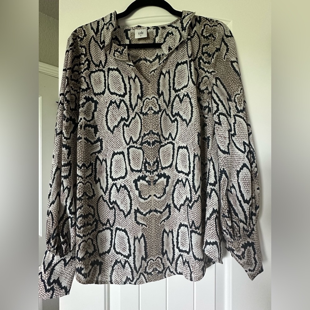 CABI Snake Print Blouse